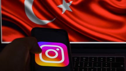 Le logo d'Instagram, le 2 août 2024 à Istanbul, en Turquie. (YASIN AKGUL / AFP)