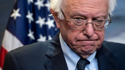 Bernie Sanders le 4 avril 2019, lors d'une conférence de presse à Washington, aux Etats-Unis. (SAUL LOEB / AFP)