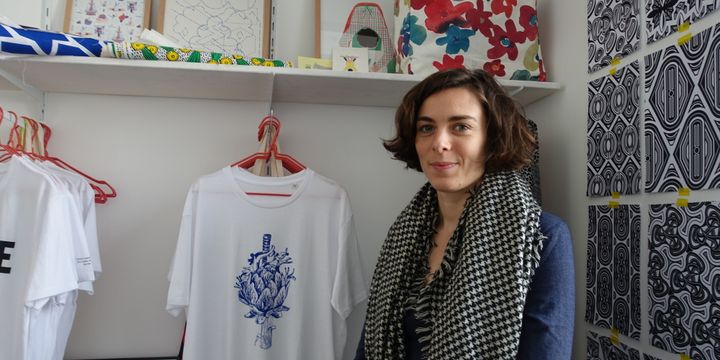 Marthe 'Oh, Illustratrice, design textile aux Ateliers de Paris, novembre 2017
 (Corinne Jeammet)