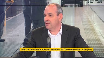 Laurent Berger, secrétaire général de la CFDT, était l'invité du 8h30 franceinfo du mardi 2 juin (capture écran). (FRANCEINFO / RADIOFRANCE)