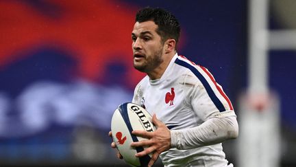 L'arrière du XV de France et du Stade rochelais, Brice Dulin, lors du dernier tournoi des six nations, le 26 mars 2021. (ANNE-CHRISTINE POUJOULAT / AFP)