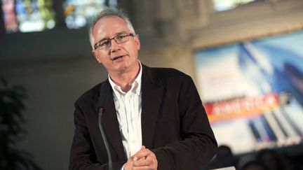 Francis Geffard, éditeur et président fondateur du Festival America, le 24 septembre 2010 (BERTRAND LANGLOIS / AFP)