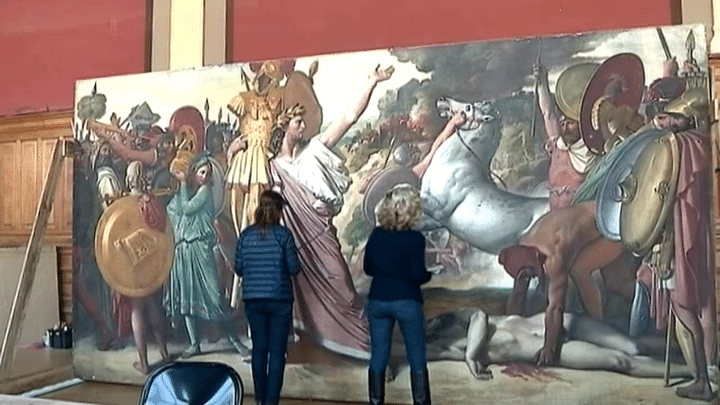 "Romulus vainqueur d’Acron", un tableau de Jean-Dominique Ingres.
 (France 2 Culturebox)