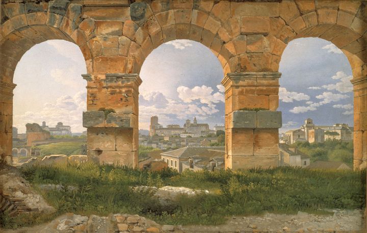 Christoffer Wilhelm Eckersberg,&nbsp;"Vue à travers trois arches du troisième étage du Colisée", 1815, Copenhague, Statens Museum for Kunst (© SMK Photo/Jakob Skou-Hansen)