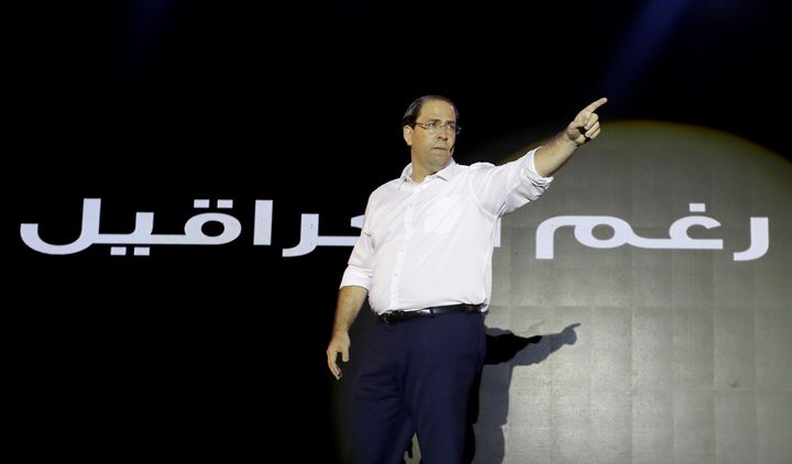 Le Premier ministre tunisien et candidat à la présidentielle, Youssef Chahed, en campagne à Tunis le 2 septembre 2019 (REUTERS - ZOUBEIR SOUISSI / X02856)