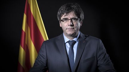 Le leader catalan Carles Puigdemont, le 7 février 2018, à Bruxelles (Belgique).&nbsp; (EMMANUEL DUNAND / AFP)