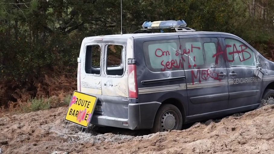 Une manifestation contre la ligne à grande vitesse dégénère en Gironde (1/1)