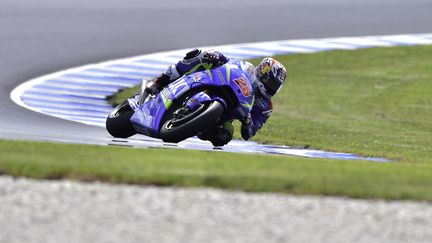 Le pilote Suzuki Maverick Vinales (THEO KARANIKOS / AFP)