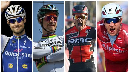 Tom Boonen, Peter Sagan, Greg Van Avermaet et Alexander Kristoff (de gauche à droite) sont prêts à se livrer une féroce bataille ce dimanche pour remporter la 101e édition du Tour des Flandres.