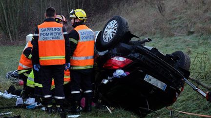 &nbsp; (Accident de la route sur le contournement de Behren-lès-Forbach en janvier © maxPPP)