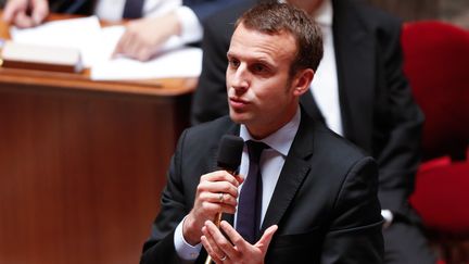 Le ministre de l'Economie, Emmanuel Macron, le 15 juin 2016 à l'Assemblée nationale. (CITIZENSIDE / YANN BOHAC / AFP)