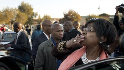 Winnie&nbsp;Madikizela-Mandela, le 28 juin 2013, &agrave; Soweto, en Afrique du Sud. (ODD ANDERSEN / AFP)