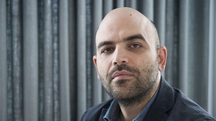 Roberto Saviano durant sa visite à un salon du livre à Göteborg (Suède), le 28 septembre 2017. (FREDRIK SANDBERG / TT NEWS AGENCY)