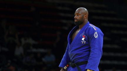 Le judoka Teddy Riner lors du tournoi de judo Antalya Grand Slam à Antalya, le 31 mars 2024. (ONER SAN / AFP)