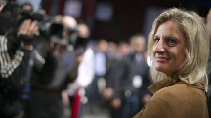 Val&eacute;rie Rosso-Debord, d&eacute;put&eacute;e UMP et d&eacute;l&eacute;gu&eacute;e g&eacute;n&eacute;rale adjointe de l'UMP, lors d'un meeting de Nicolas Sarkozy &agrave; Bordeaux (Gironde), le 3 mars 2012.&nbsp; (LIONEL BONAVENTURE / AFP)