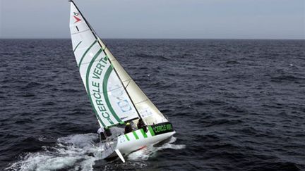 Gildas Morvan et Bertrand de Broc à la barre de Cercle Vert