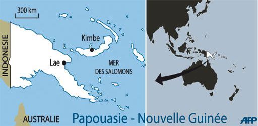 CARTE PAPOUASIE NOUVELLE-GUINEE (AFP)