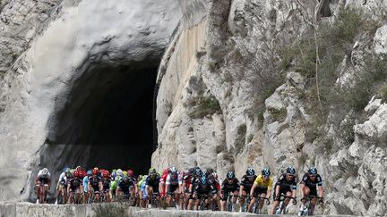 Le peloton de Paris-Nice (KENZO TRIBOUILLARD / AFP)