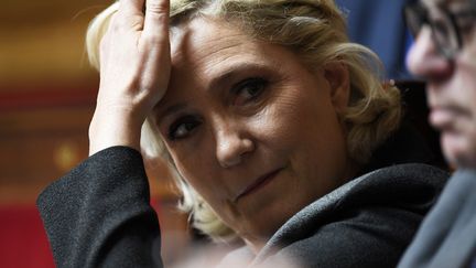 Marine Le Pen à l'Assemblée nationale, le 5 juin 2018.&nbsp; (BERTRAND GUAY / AFP)