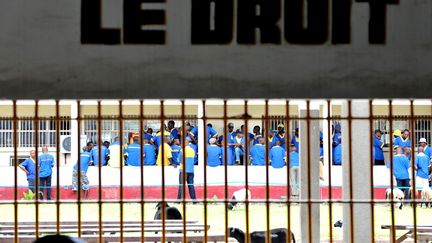 Des détenus dans la prison centrale de Makala dans la capitale Kinshasa. (JUNIOR D. KANNAH / AFP)