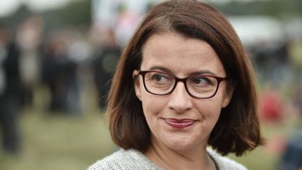 Cécile Duflot à la manifestation anti aéroport de Notre-Dame-des-Landes, le 8 octobre 2016. (JEAN-SEBASTIEN EVRARD / AFP)