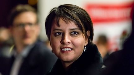 Najat Vallaud-Belkacem, ex-ministre de l'Education, lors d'un meeting de la section du Parti socialiste à Villeurbanne (Rhône), le&nbsp;4 décembre 2017.&nbsp; (KONRAD K. / SIPA)