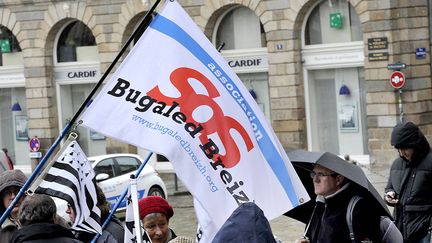 Le 3 mars 2015, lors de l'audience ayant confirm&eacute; le non lieu dans l'enqu&ecirc;te fran&ccedil;aise sur le naufrage du Bugaled Breizh, devant le tribunal de Rennes. (JOEL LE GALL / MAXPPP)