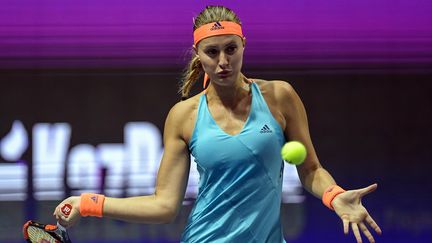  Kristina Mladenovic lors d'un match à Saint-Petersbourg (Russie), le 2 mai 2017. (ALEXEI DANICHEV / SPUTNIK / AFP)