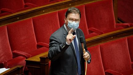 Philippe Gosselin, député Les Républicains (LR) de la première circonscription de la Manche, à l'Assemblée nationale le 10 mai 2021. (DANIEL PIER / NURPHOTO)