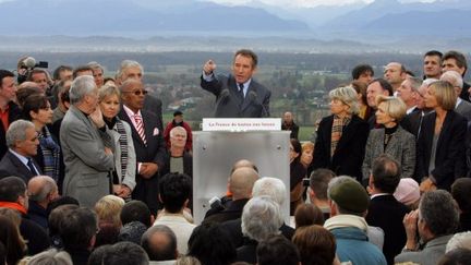 François Bayrou, lors de sa déclaration de candidature en 2006 (PIERRE ANDRIEU / AFP)