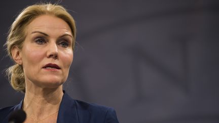 Helle Thorning-Schmidt, Premi&egrave;re ministre du Danemark, le 15 f&eacute;vrier 2015 &agrave; Copenhague (Danemark). (ODD ANDERSEN / AFP)