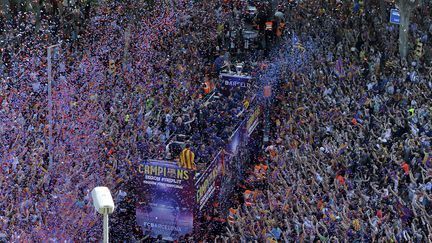 Barcelone en fête pour le retour de ses héros (JOSEP LAGO / AFP)