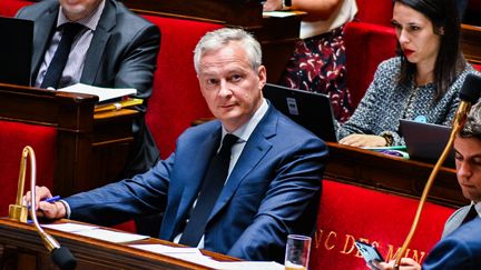 Le ministre de l'Economie Bruno Le Maire, à l'Assemblée nationale, le 26 juillet 2022. (ADRIEN FILLON / AFP)