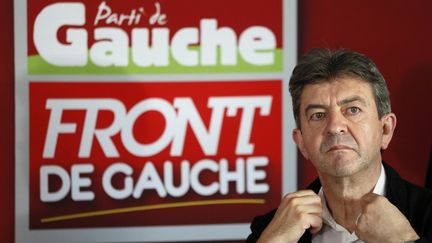 Jean-Luc M&eacute;lenchon, le copr&eacute;sident du Parti de gauche, le 5 septembre 2013 au si&egrave;ge du parti, &agrave; Paris.&nbsp; (PATRICK KOVARIK / AFP)