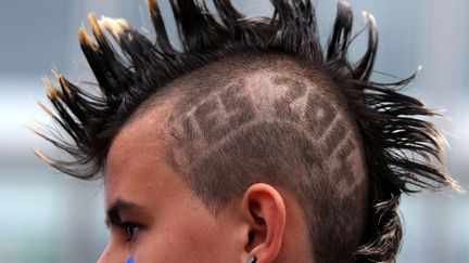 YES - Un jeune ind&eacute;pendantiste manifeste devant les locaux de la BBC &agrave; Glasgow (Ecosse), le 14 septembre 2014. (ANDREW MILLIGAN / AP / SIPA)