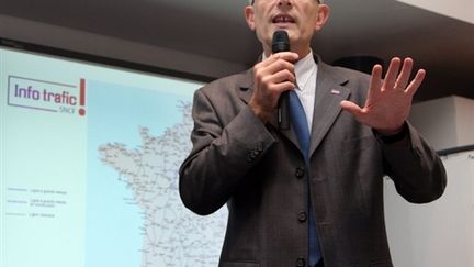 Guillaume Pepy, le 20 février 2008 au conseil d'administration de la SNCF. (© AFP)