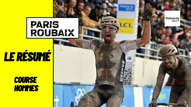 Beaucoup de chutes, de la pluie, des pavés qui forment un immense spectacle. Pour sa toute première participation à Paris-Roubaix, l'Italien Sonny Colbrelli remporte une édition XXL dans des conditions météos dantesques ! Florian Vermeersch et Mathieu Van der Poel complètent le podium.