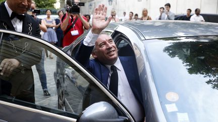 François Bayrou lors de son départ du ministère de la Justice, le 22 juin 2017, à Paris. (GEOFFROY VAN DER HASSELT / AFP)