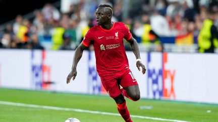 Sadio Mané, lors de la finale de la Ligue des champions opposant Liverpool au Real Madrid, le 28 mai 2022. (GIUSEPPE MAFFIA / NURPHOTO / AFP)