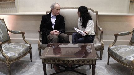 Le romancier Richard Ford, prix Femina du roman étranger pour "Canada" (L'Olivier) à l'hôtel Meurice à Paris le 6 novembre 2013
 (Laurence Houot / Culturebox)