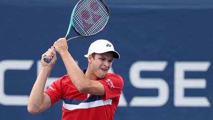 Hubert Hurkacz, ici lors de l'US Open, va disputer la finale de l'Open de Moselle face à Pablo Carreno Busta, le 26 septembre 2021. (Getty Images via AFP)