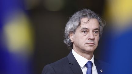 Le Premier ministre slovène Robert Golob à Bruxelles (Belgique), le 21 octobre 2022. (KENZO TRIBOUILLARD / AFP)