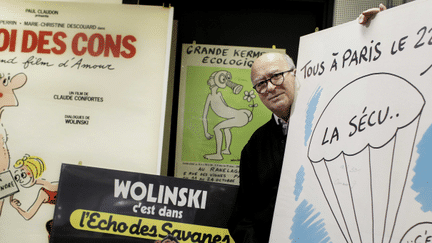 Wolinski présente des dessins exposés à la BnF
 (ERIC DESSONS/JDD/SIPA)