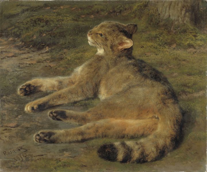 Rosa Bonheur (1822-1899), Chat sauvage (détail), 1850, Suède, Stockholm, Nationalmuseum, Don d’Arvid Kellgren, 1932 (Photo : © Erik Cornelius, Nationalmuseum Stockholm, domaine public)