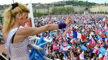 Frigide Barjot le 5 mai 2013, &agrave; Lyon.&nbsp; (PHILIPPE DESMAZES / AFP)