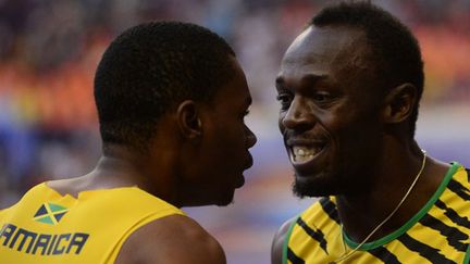 Usain Bolt et son partenaire d'entraînement Warren Weir