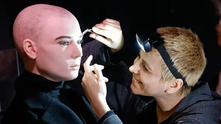 The statue of Irish singer Sinead O'Connor unveiled on Thursday, July 25, 2024 at the National Wax Museum Plus, Ireland's national wax museum, in Dublin. (NATIONAL WAX MUSEUM PLUS)