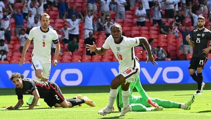 L'ailier Raheem Sterling a permis de libérer l'Angleterre face à la Croatie à Wembley, dimanche 13 juin 2021. (GLYN KIRK / POOL)