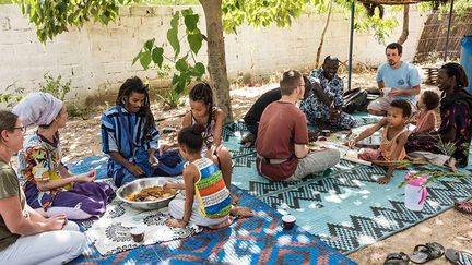 Membres des&nbsp;Baye Fall, une&nbsp;confrérie soufie du Sénégal (NATHALIE GUIRONNET)