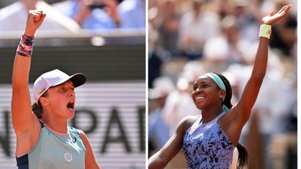 Iga Swiatek et Coco Gauff sont à l'affiche des demi-finales de Roland-Garros le 2 juin 2022. (AFP)